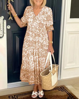 Keisha | Robe Fleurie Décolleté en V Élégante