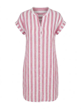 Noémie | Robe-Chemise Rayée Élégante