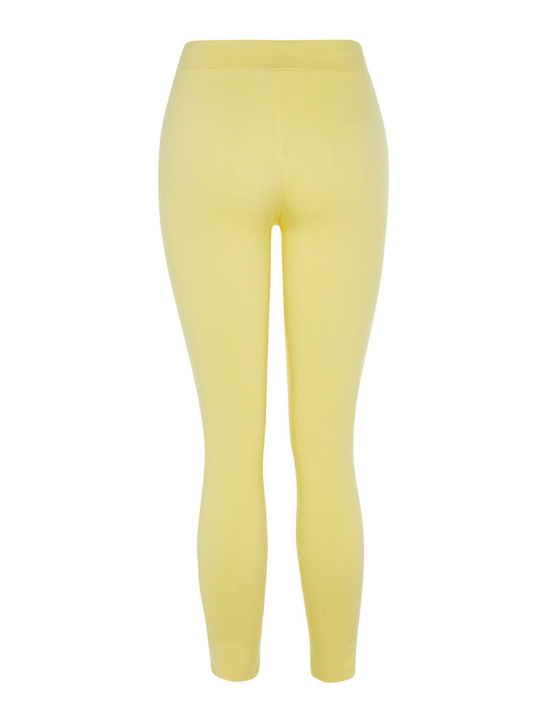 Pantalon slim taille haute - jaune