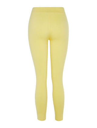 Pantalon slim taille haute - jaune