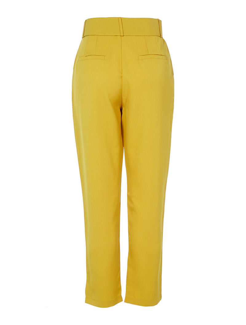 Pantalon souple ceinturé - safran