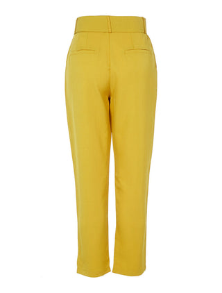 Pantalon souple ceinturé - safran