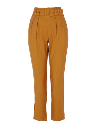 Pantalon fluide taille empire - orange