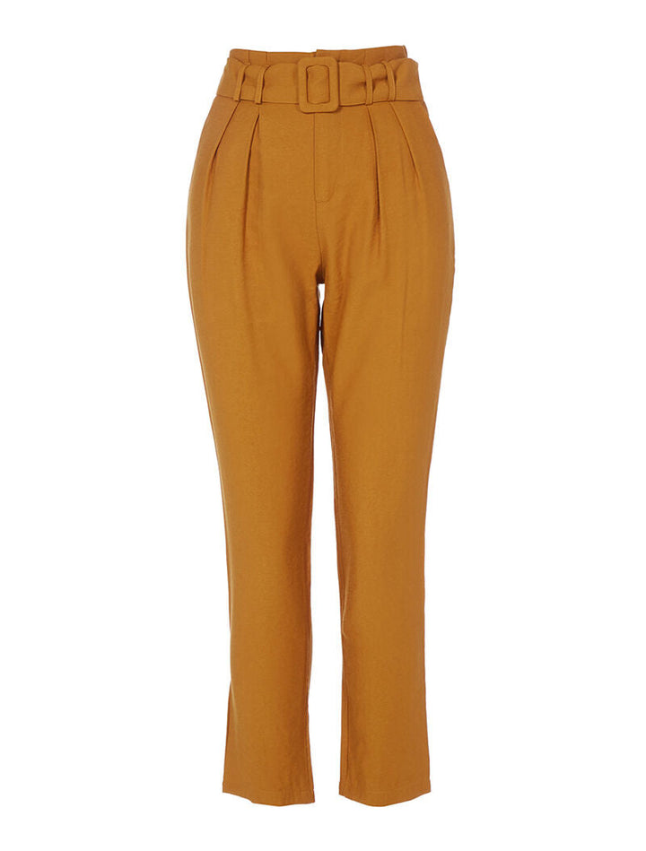 Pantalon fluide taille empire - orange