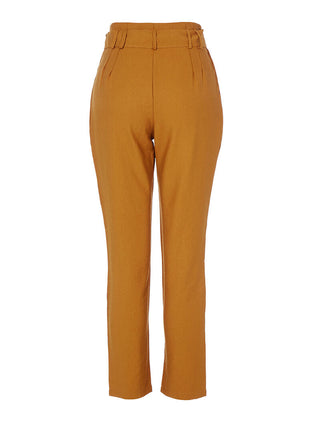 Pantalon fluide taille empire - orange