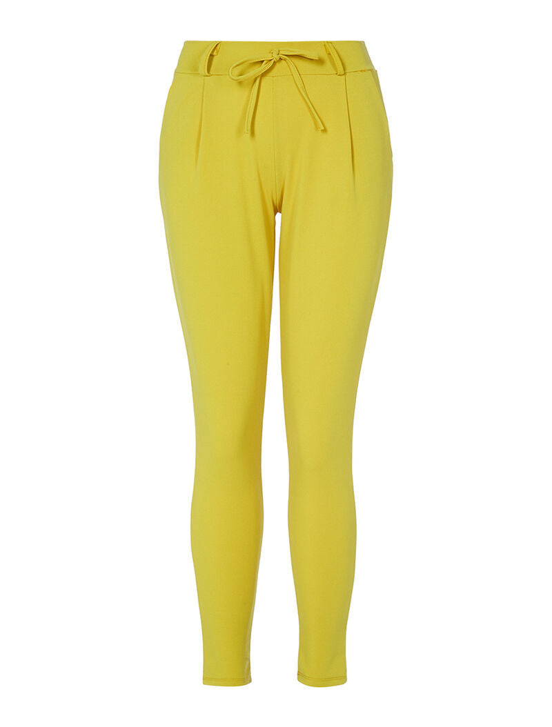 Pantalon carotte fluide - jaune