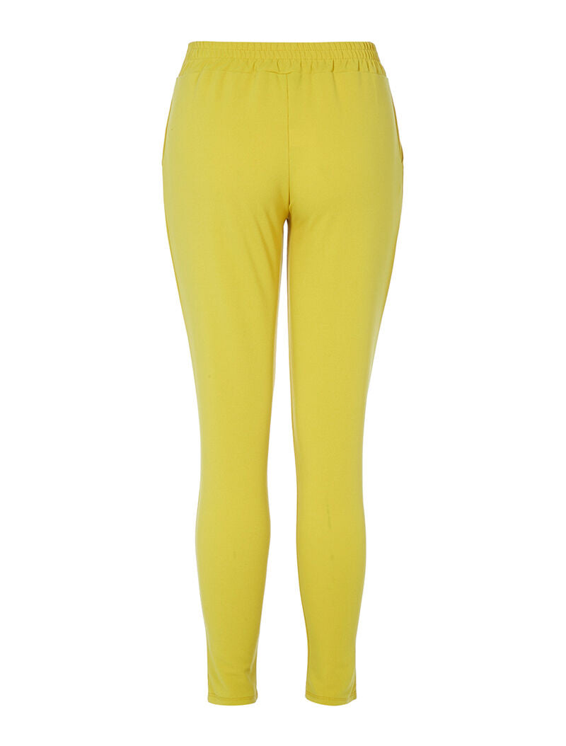 Pantalon carotte fluide - jaune