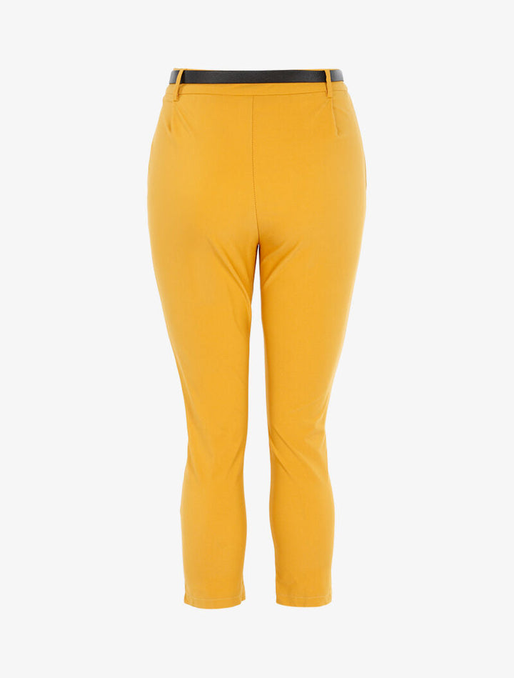 Pantalon 7/8 uni - jaune