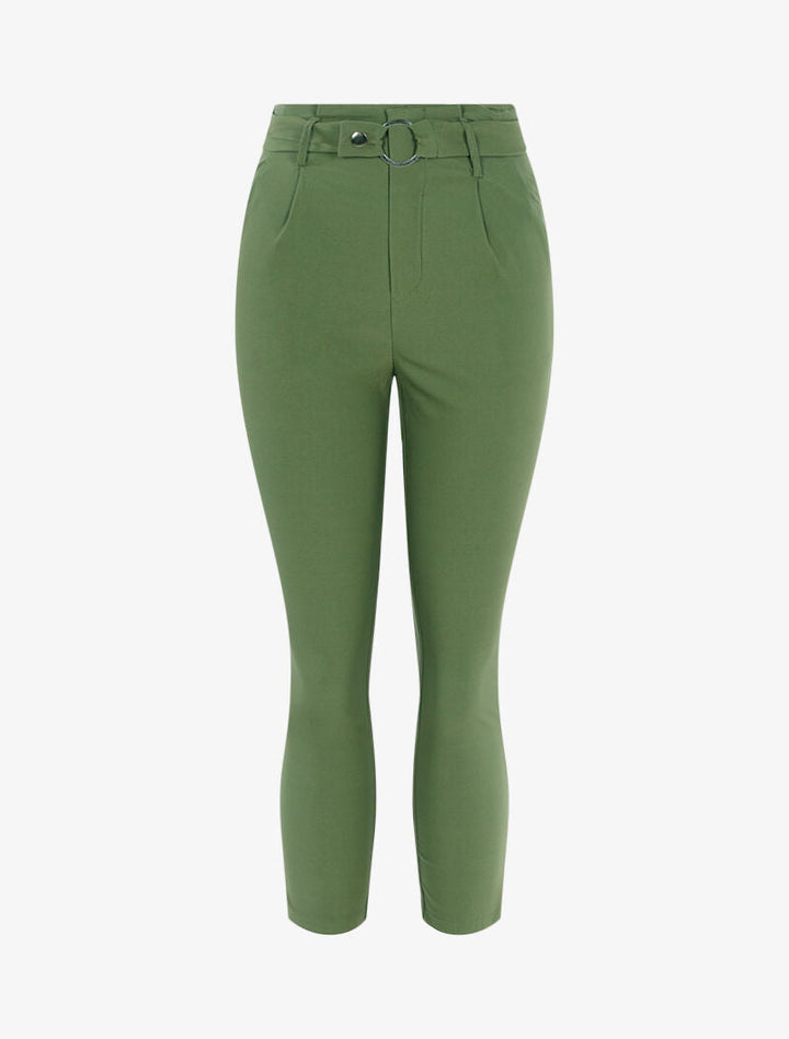 Pantalon uni 7/8 - kaki