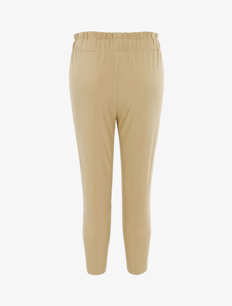 Pantacourt à taille empire - beige