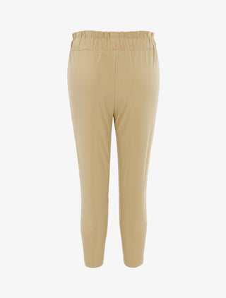 Pantacourt à taille empire - beige
