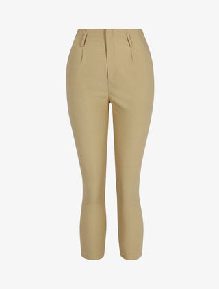 Pantalon uni 7/8 - beige