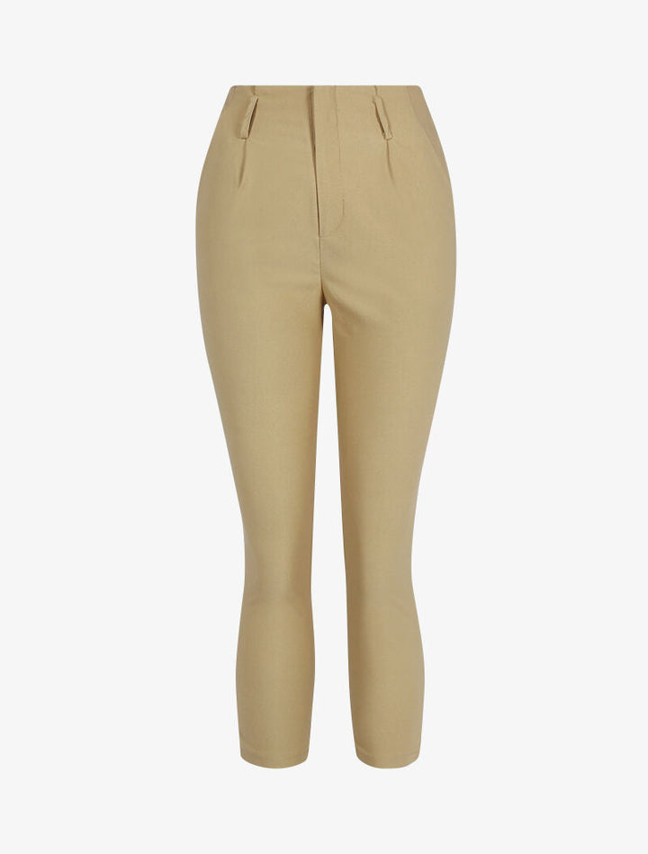 Pantalon uni 7/8 - beige
