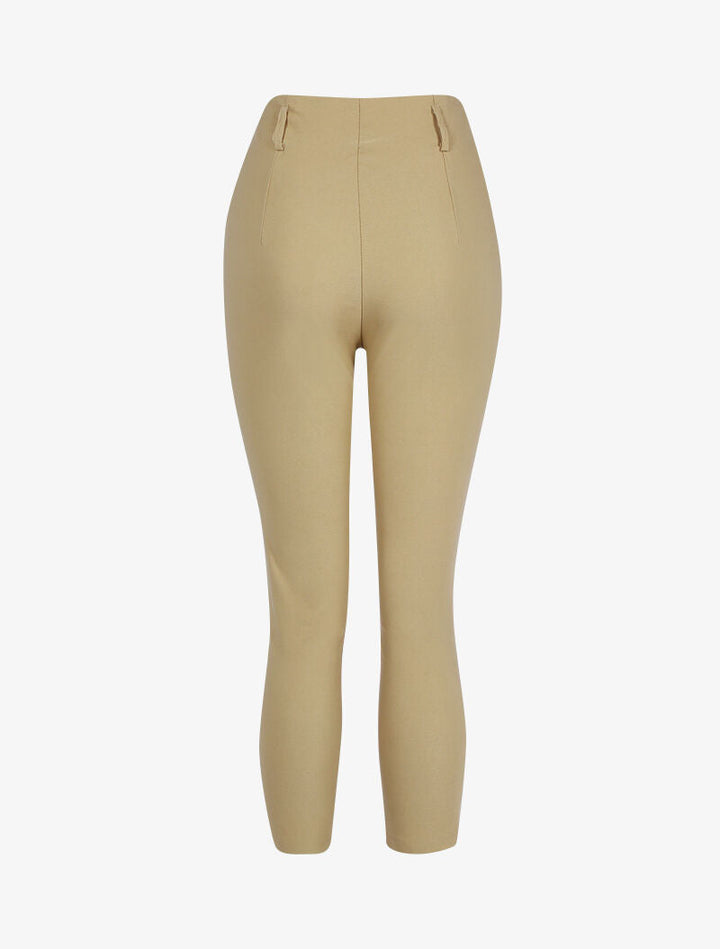 Pantalon uni 7/8 - beige
