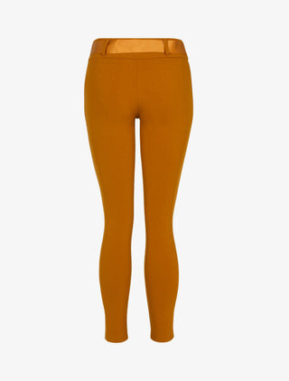 Pantalon coupe carotte uni - rouille