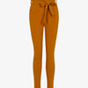 Pantalon coupe carotte à taille volantée - rouille