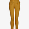 Pantalon chino à boutonnière - moutarde