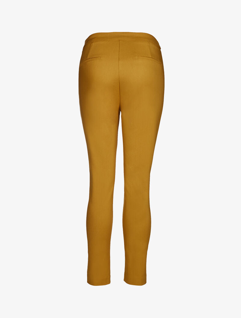 Pantalon chino à boutonnière - moutarde