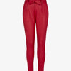 Pantalon à taille haute en simili - rouge