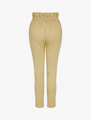 Pantalon uni coupe carotte - camel