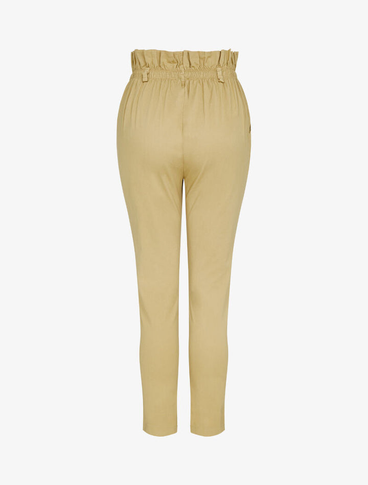 Pantalon uni coupe carotte - camel