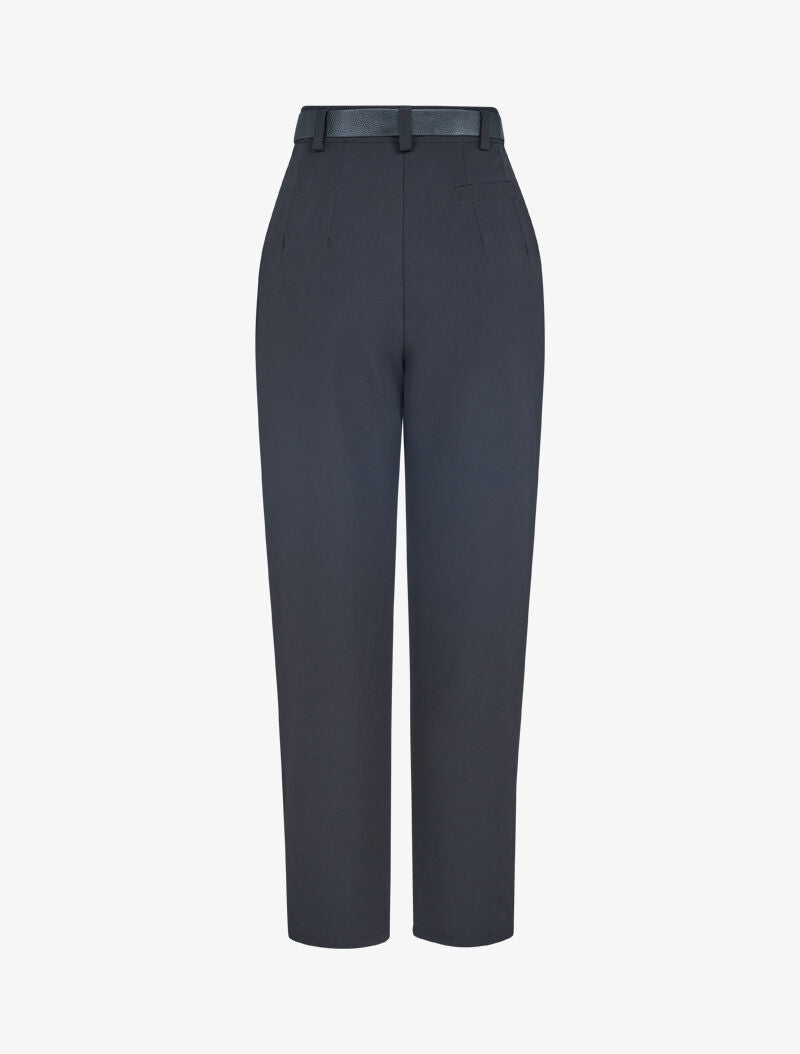 Pantalon carotte à fronces - noir