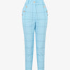 Pantalon à imprimé carreaux - bleu ciel