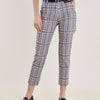 Pantalon imprimé coupe carotte - bleu
