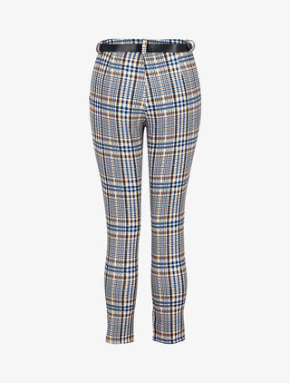 Pantalon imprimé coupe carotte - bleu