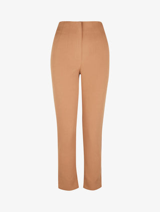 Pantalon de tailleur avec coutures - camel