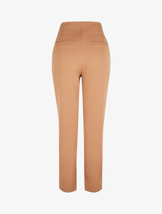 Pantalon de tailleur avec coutures - camel