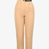 Pantacourt à ceinture simili - beige