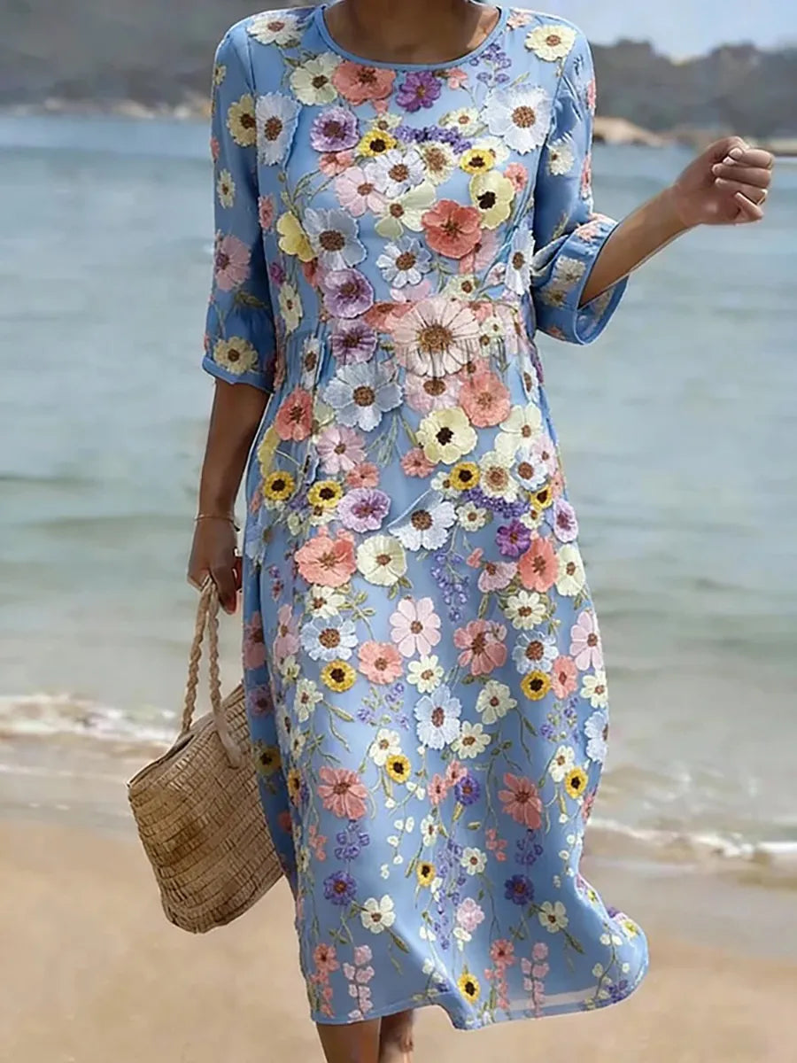 Solène | Robe décontractée à imprimé floral