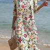 Rebecca | Robe Florale Élégante Broderie Colorée