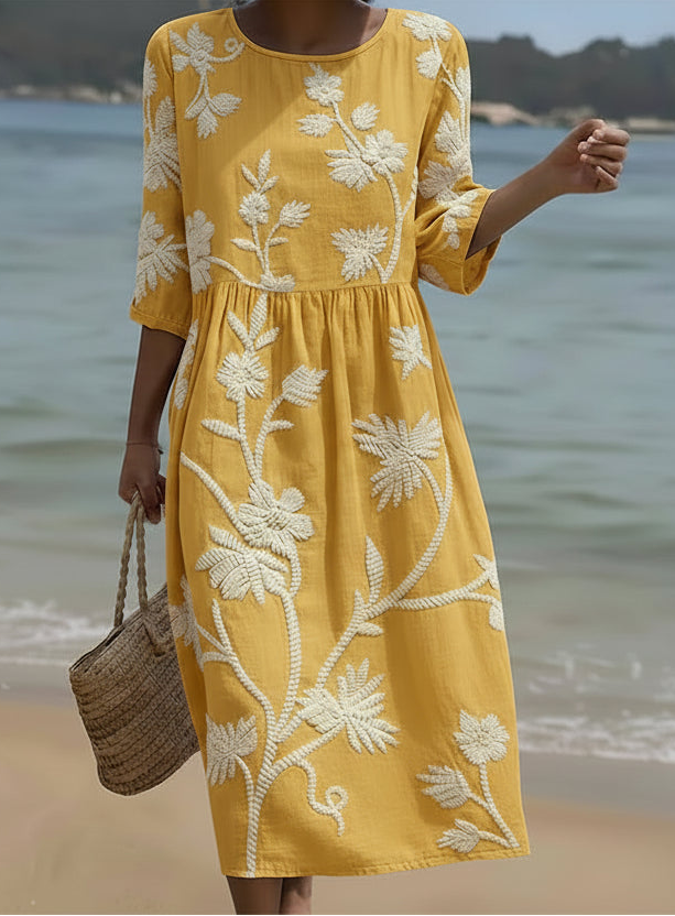 Geneviève | Robe décontractée à imprimé floral