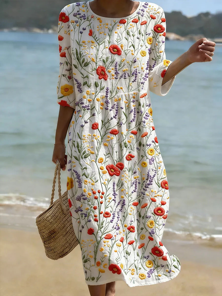 Léontine | Robe décontractée à imprimé floral