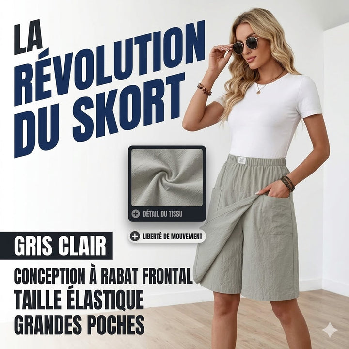 Libertine | Jupe-short taille élastique à poches