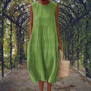 Aikaterini | Robe élégante sans manches avec poches