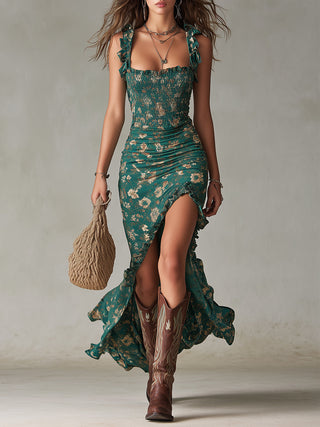 Luna | Robe Longue Élégante Style Rétro