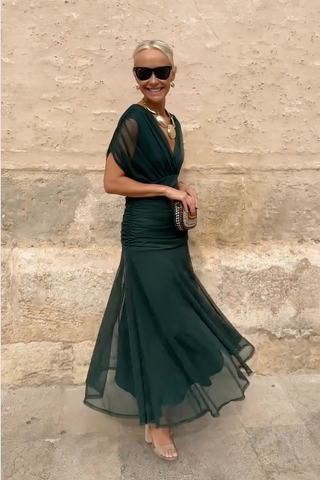 Fleur | Robe Maxi de Fête Élégante à Col V