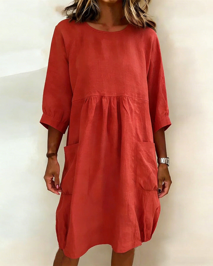 Robe Trois-Quarts Manche Large