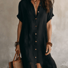 Céleste | Robe Chemise Midi Lin & Coton Boutonnée