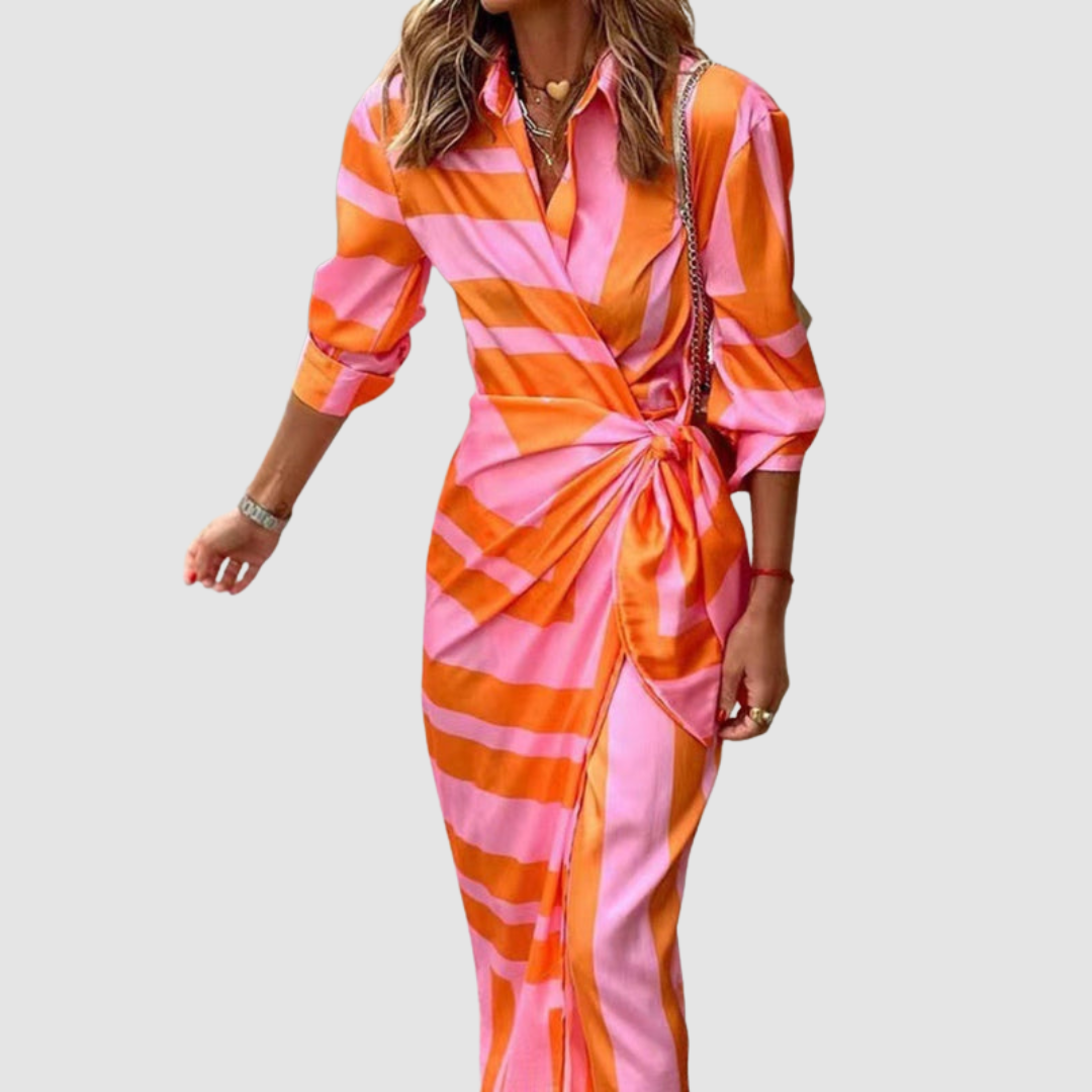 Cécilia | Robe rayée élégante