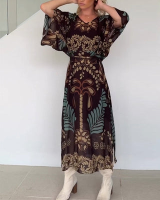 Robe Bohème En V Ample