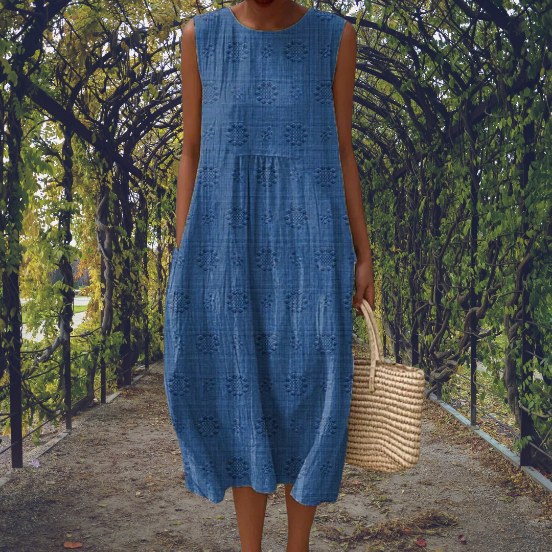 Aikaterini | Robe élégante sans manches avec poches