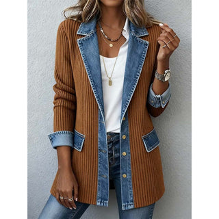Ylva – Trendig jacka med denimdetaljer i modern design