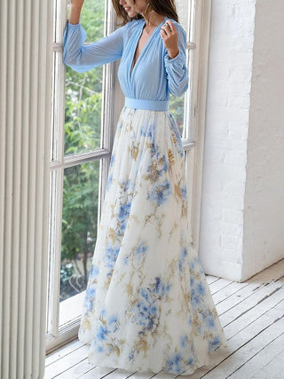 Éléonore | Robe longue fleurie élégante