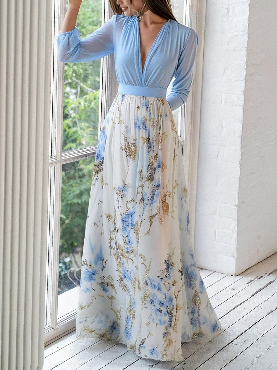 Éléonore | Robe longue fleurie élégante