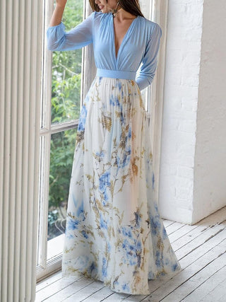 Éléonore | Robe longue fleurie élégante