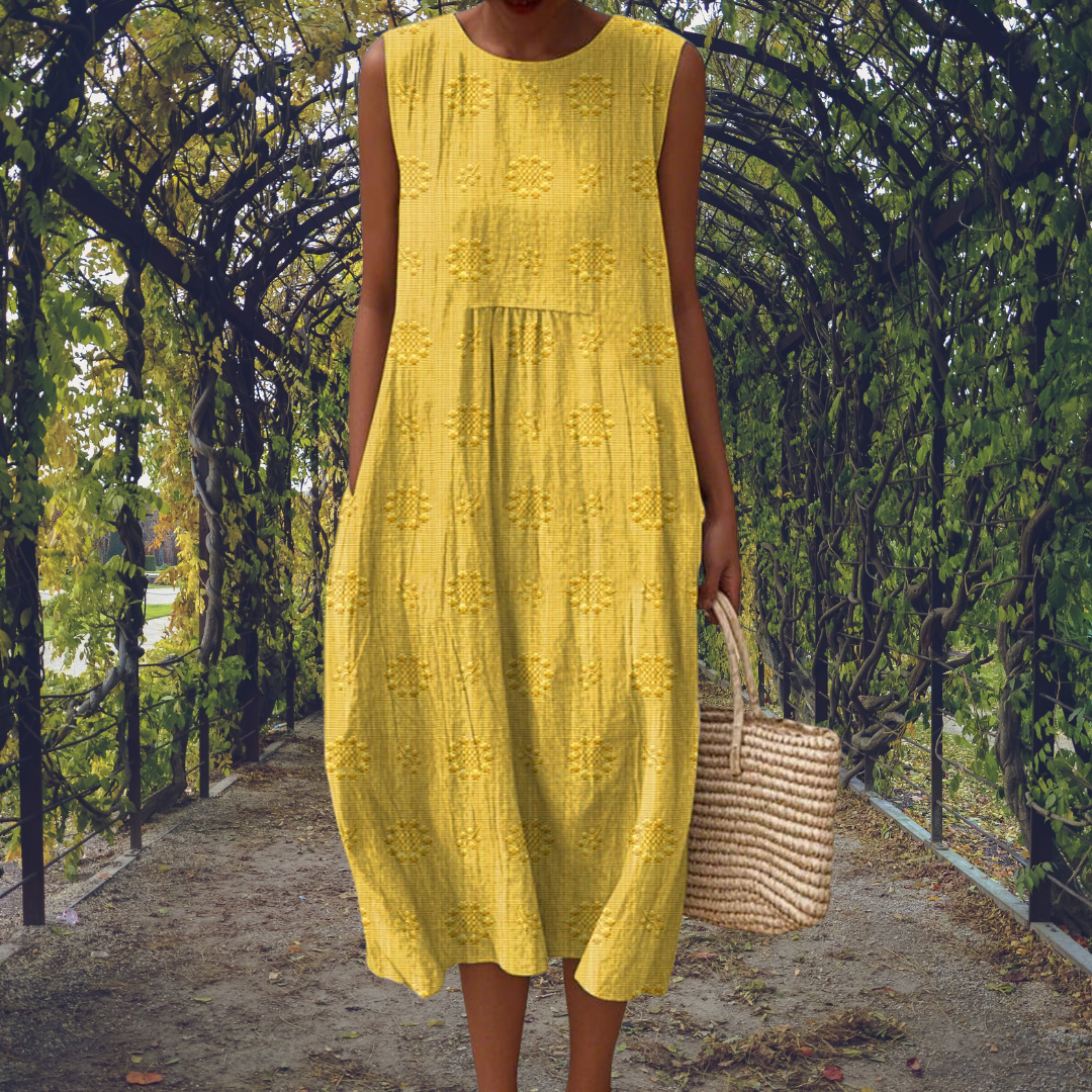 Aikaterini | Robe élégante sans manches avec poches